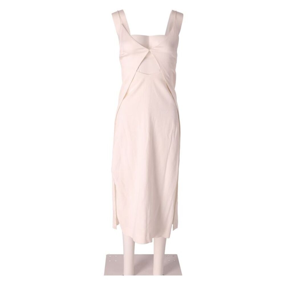 Dion Lee Cut Out Dress in White Cream Acetate